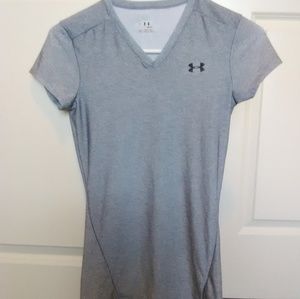 Under Armour HeatGear M Grey Women's Short Sleeve
